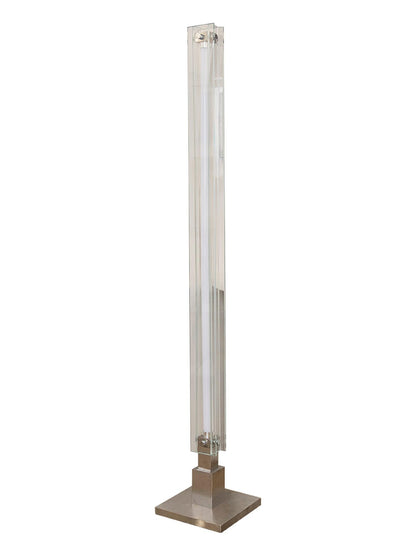 Lampadaire Floor Lamp L 9.8″ x W 9.8″ x H 62.9″ / L 25cm x W 25cm x H 160cm / Chrome & Transparent / US Plug Floor lamp