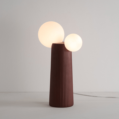 Land Table Lamp Dia 8.2″ x H 15.7″ / Dark Red / US Plug 1001 Table lamp