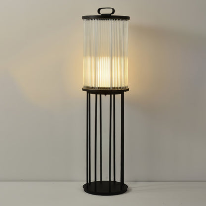 Lantern Garden Outdoor Light Dia 11.8″ x H 47.2″ / Dia 30cm x H 120cm / Black & Clear / Warm Light Floor lamp