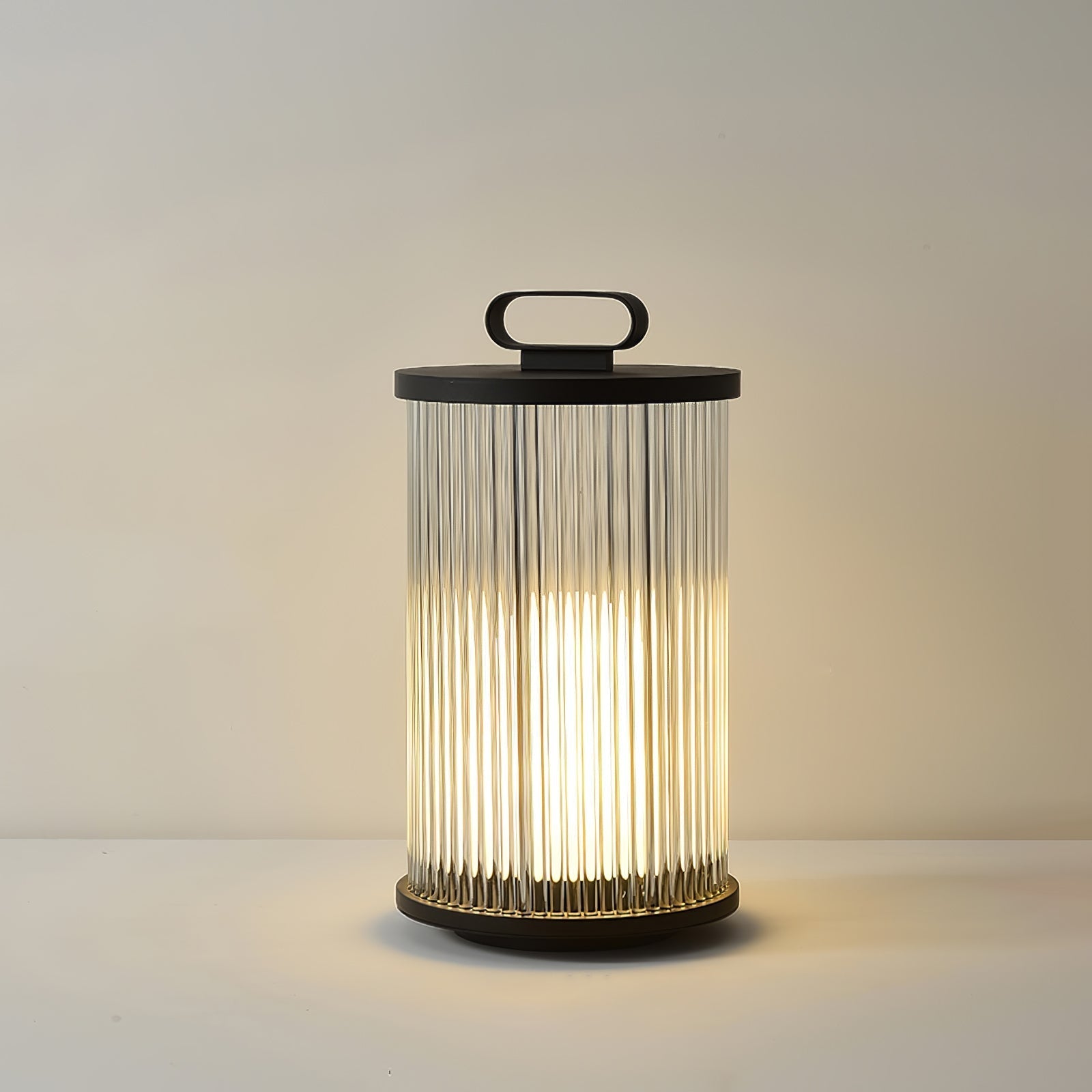 Lantern Garden Outdoor Light Dia 7.9″ x H 14.2″ / Dia 20cm x H 36cm / Black & Clear / Warm Light Floor lamp