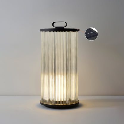 Lantern Garden Solar Outdoor Light Dia 11.8″ x H 23.6″ / Dia 30cm x H 60cm / Black & Clear / Warm Light Floor lamp