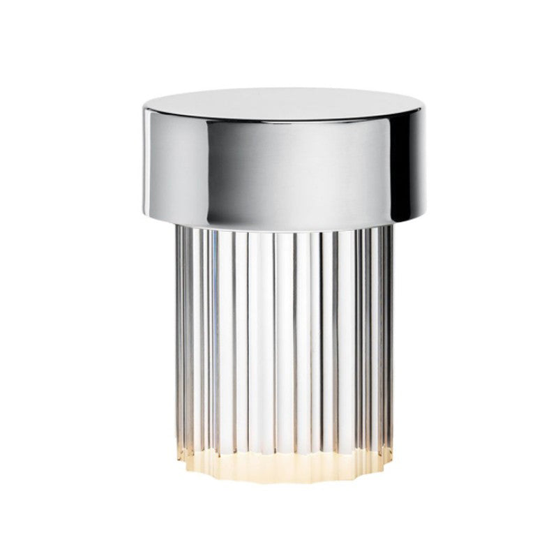 Last Order Portable Table Lamp Model B ? 3.9″ x H 5.5″ / Dia 10cm x H 14cm / Chrome & Clear / Touch Infinite Dimming
