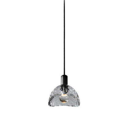 Latham Glass Pendant Lamp Dia 13cm x H 13.5cm / Dia 5.1″ x H 5.3″ / Black / Warm White Pendant light