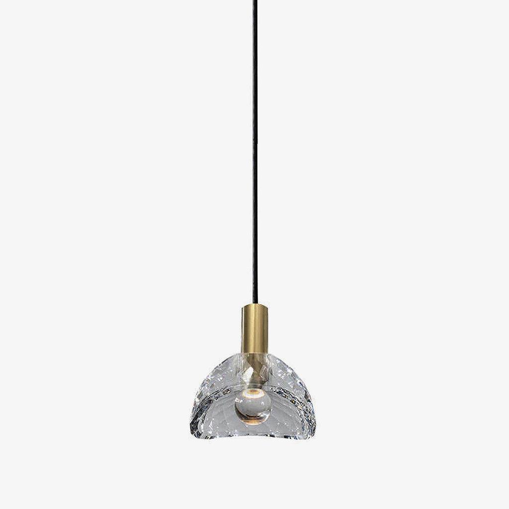 Latham Glass Pendant Lamp Dia 13cm x H 13.5cm / Dia 5.1″ x H 5.3″ / Gold / Warm White Pendant light