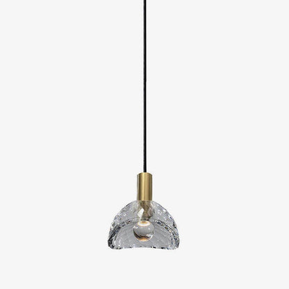 Latham Glass Pendant Lamp Dia 13cm x H 13.5cm / Dia 5.1″ x H 5.3″ / Gold / Warm White Pendant light