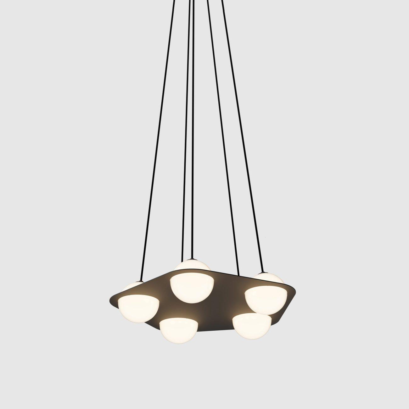 Orbion Black Pendant Lamp Laurent-04 ? 28.7″ x H 5.9″ / Dia 73cm x H 15cm / Black Pendant light