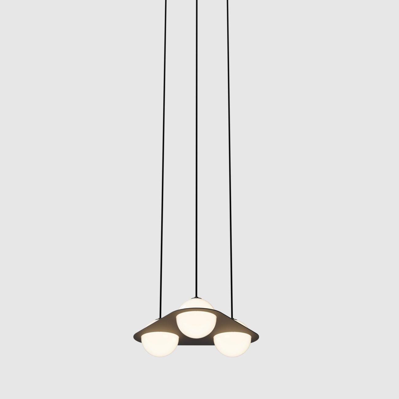 Orbion Black Pendant Lamp Laurent-08 ? 20.5″ x H 5.9″ / Dia 52cm x H 15cm / Black Pendant light