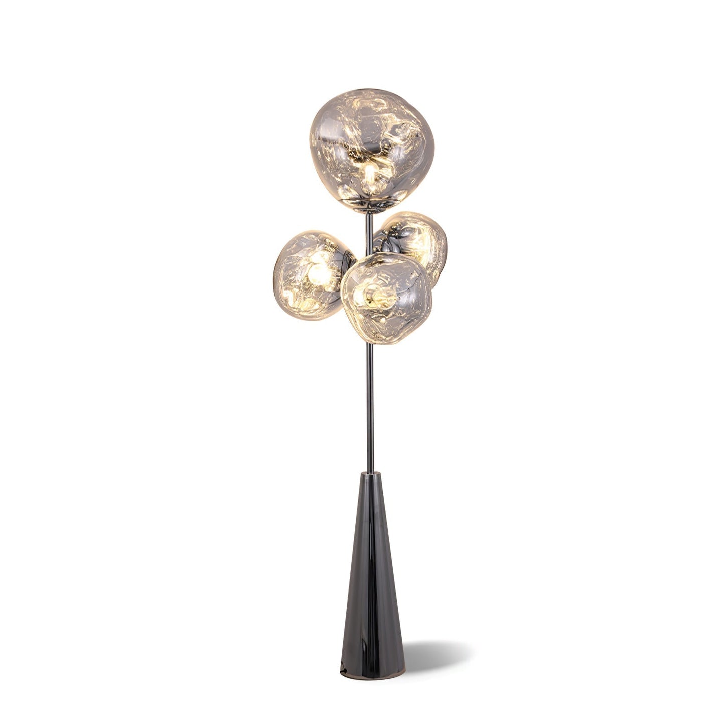 Lava Column Floor Lamp Dia 22.8″ x H 68.9″ / Dia 58cm x H 175cm / Chrome + Black / US plug Floor lamp