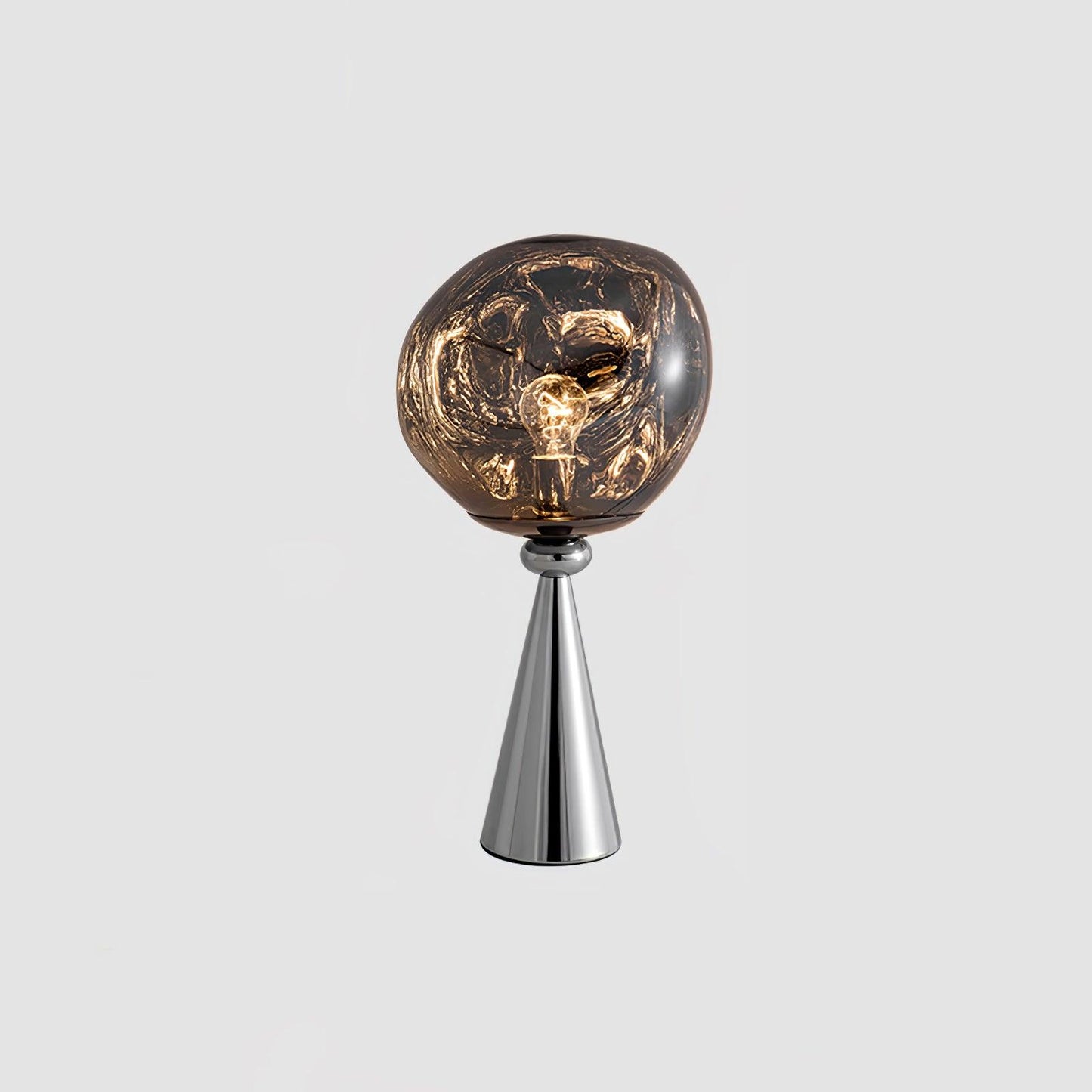 Lava Cone Table Lamp Dia 11″ X H 17.7″ / Dia 28cm X H 45cm / Chrome & Smoke gray / US Plug Table lamp