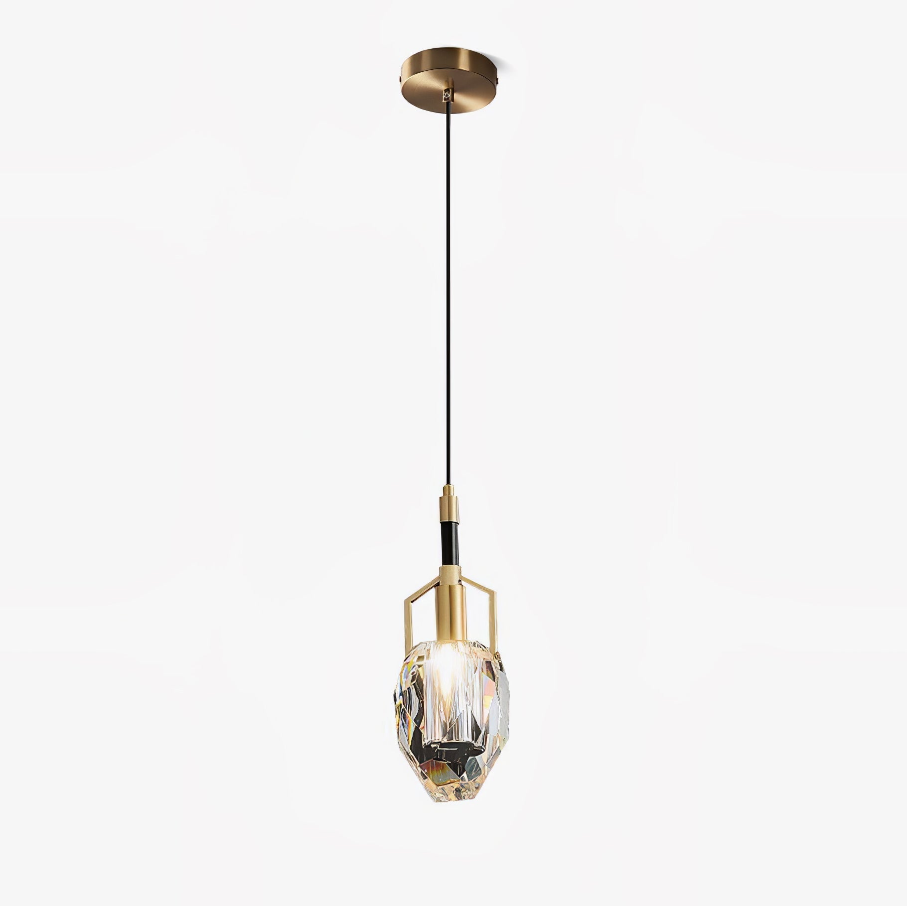 Lavilla Pendant Lamp Dia 4.7″ x H 10.6″ / Dia 12cm x H 27cm / Brass + Clear Pendant light