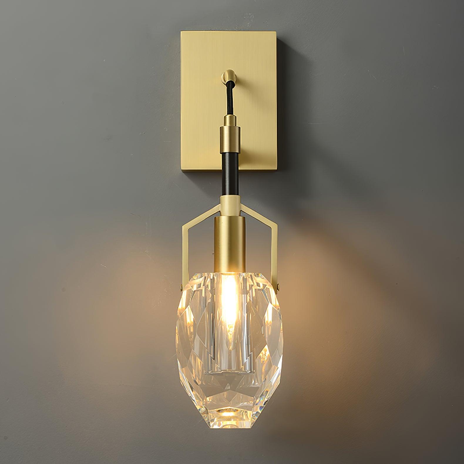 Lavilla Wall Lamp Dia 3.9″ x H 14.1″ / Dia 10cm x H 36cm / Brass + Clear Wall lamp
