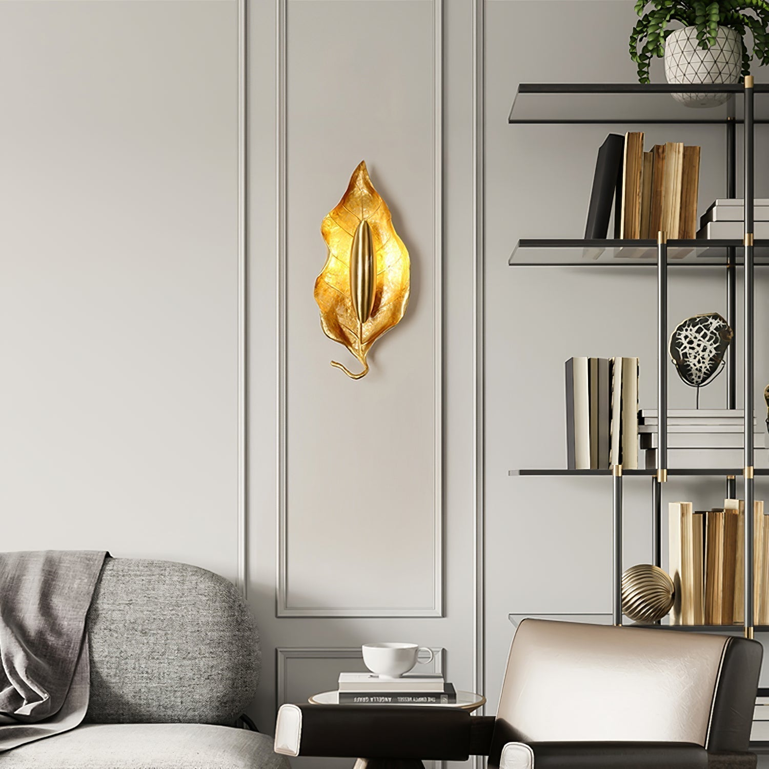 Leaf Brass Wall Lamp Wall lamp