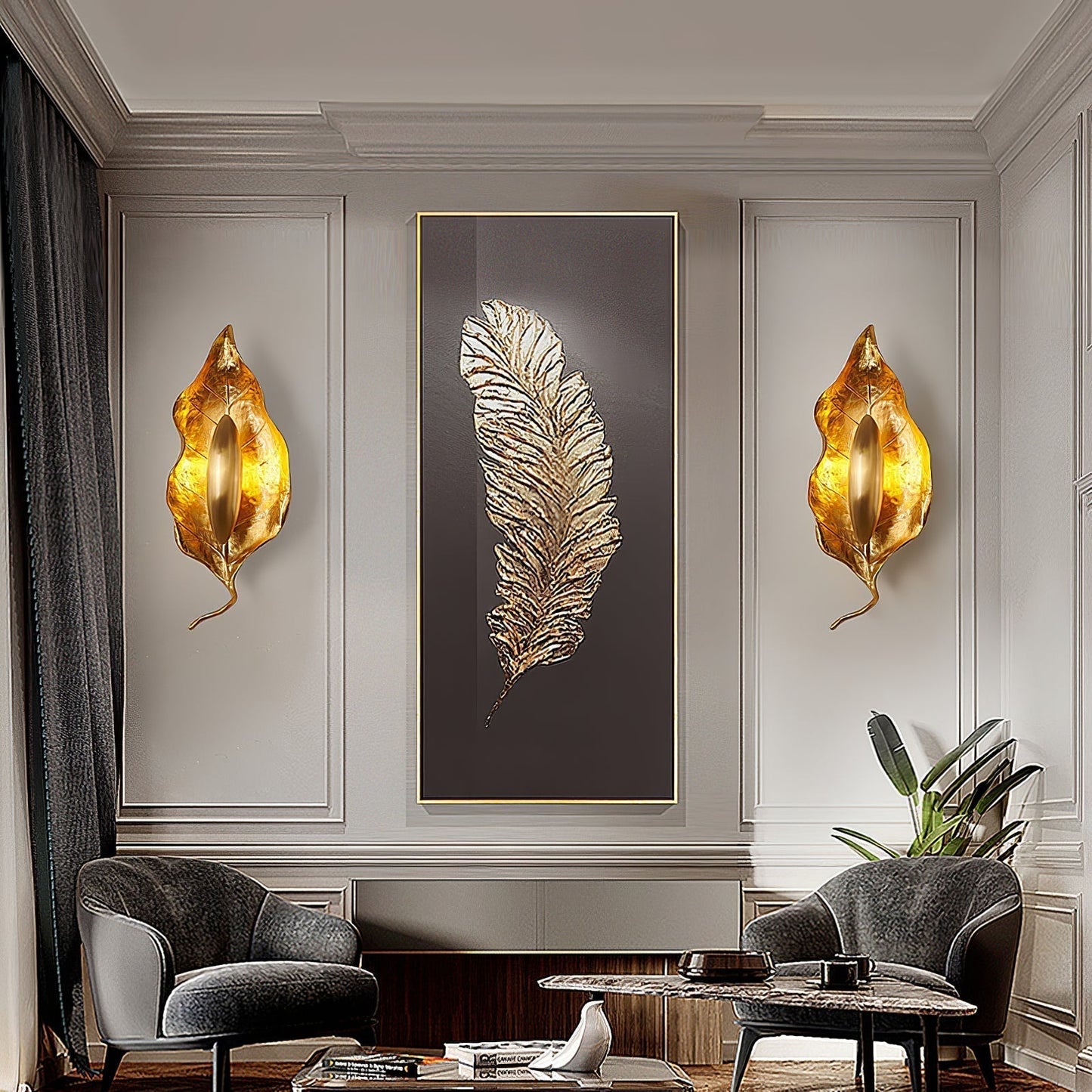 Leaf Brass Wall Lamp Wall lamp