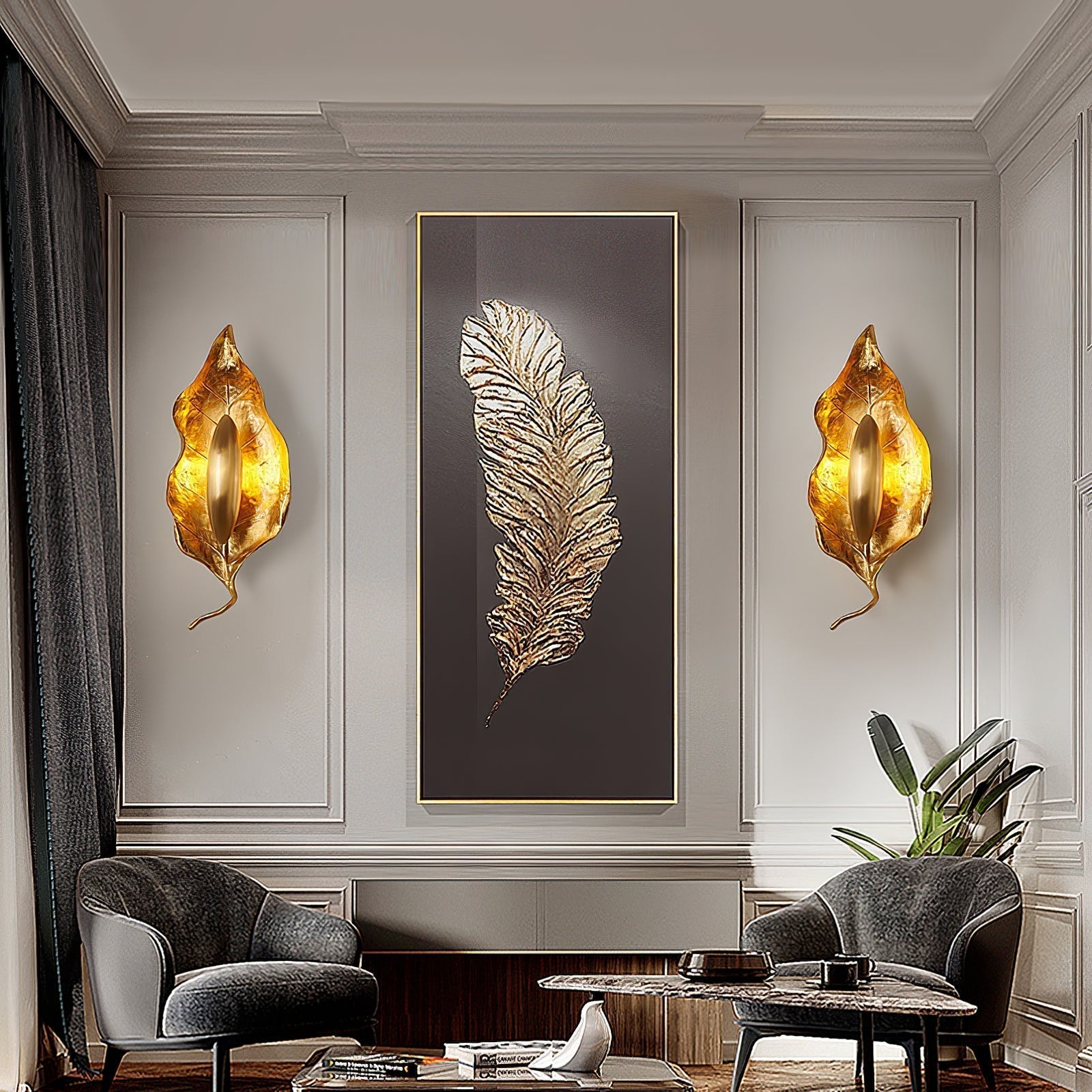 Leaf Brass Wall Lamp Wall lamp