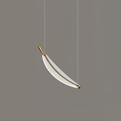 Leaf LED Chandelier Dia 31.5″ x W 11.8″ / Dia 80cm x W 30cm / Gold + Clear / Warm Light Chandelier