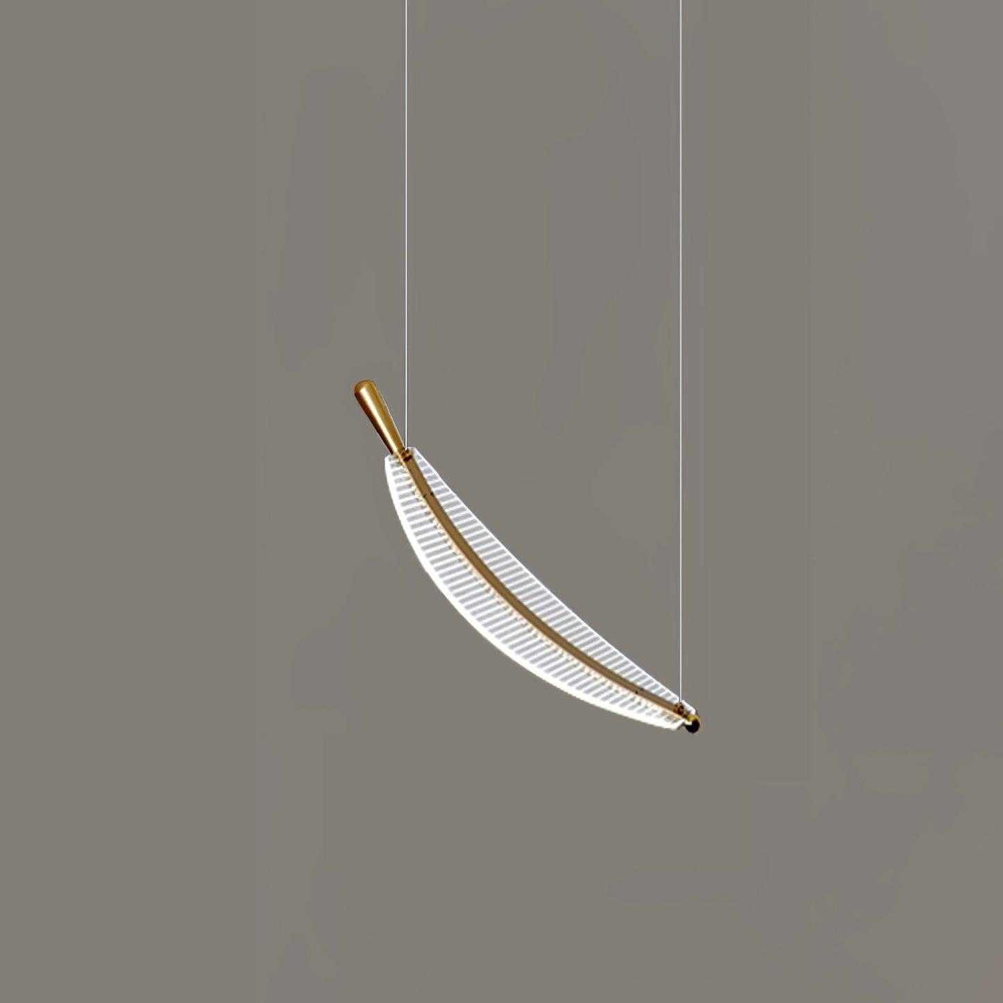 Leaf LED Chandelier Dia 15.7″ x W 5.9″ / Dia 40cm x W 15cm / Gold + Clear / Warm Light Chandelier