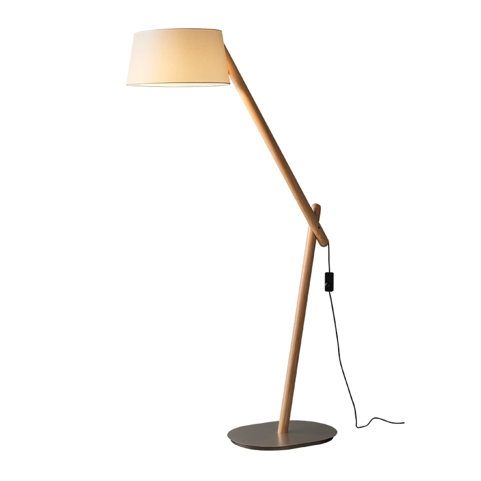 Lean Pivot Floor Lamp Dia 18.9″ x H 65″ / Wood Color / US Plug Floor lamp