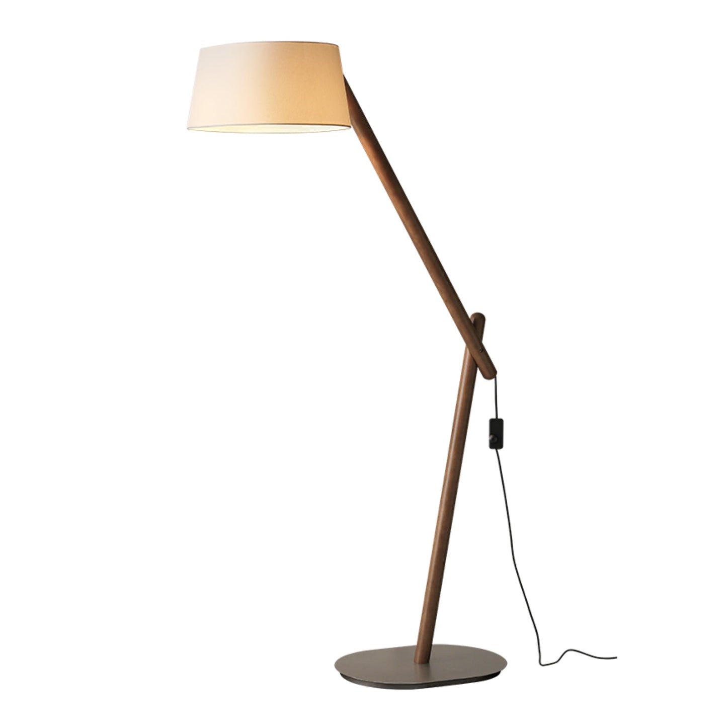 Lean Pivot Floor Lamp Dia 18.9″ x H 65″ / Walnut Color / US Plug Floor lamp