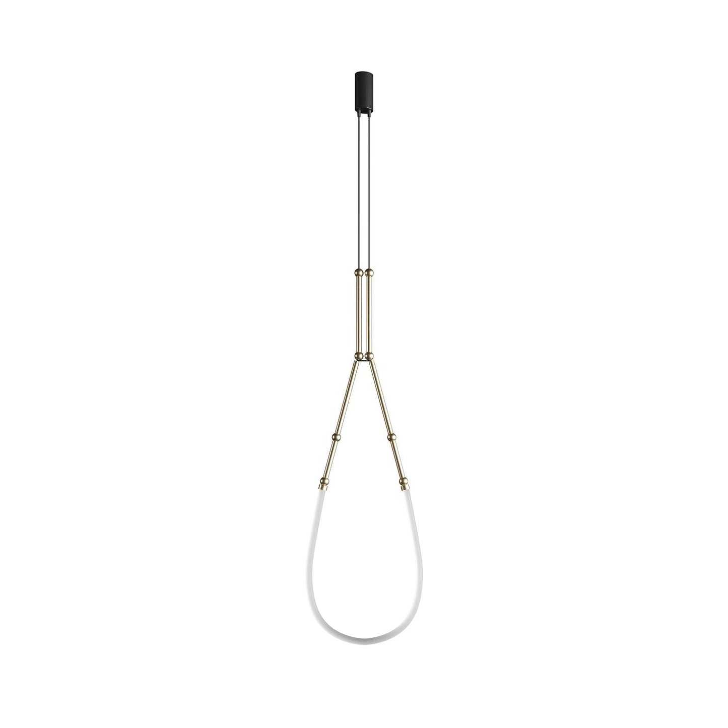 Leda Chandelier Model A Dia 17.3″ x H 66.9″ / Dia 44cm x H 170cm / Gold / Warm Light Chandelier