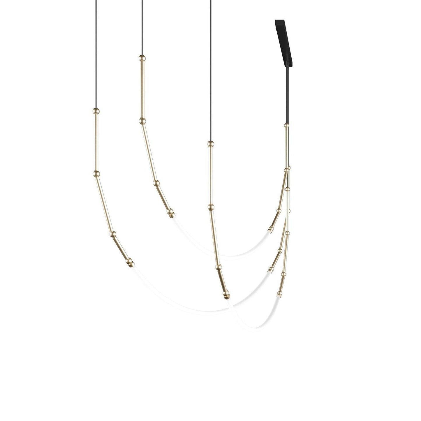 Leda Chandelier Model C Dia 47.2″ x H 63″ / Dia 120cm x H 160cm / Gold / Warm Light Chandelier