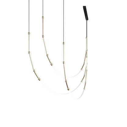 Leda Chandelier Model C Dia 47.2″ x H 63″ / Dia 120cm x H 160cm / Gold / Warm Light Chandelier