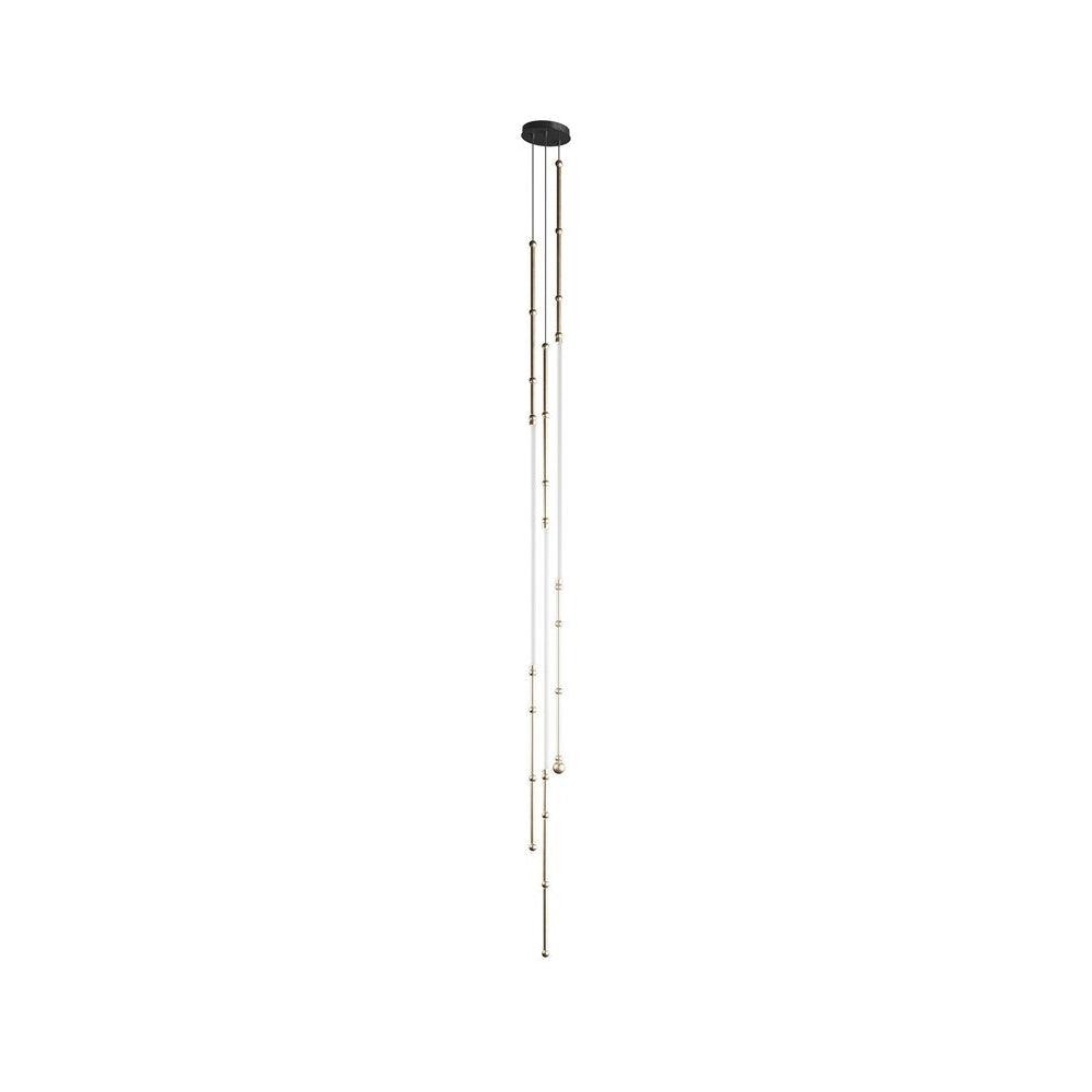 Leda Chandelier Model E Dia 7.9″ x H 98.4″ / Dia 20cm x H 250cm / Gold / Warm Light Chandelier