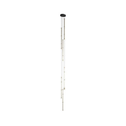 Leda Chandelier Model E Dia 7.9″ x H 98.4″ / Dia 20cm x H 250cm / Gold / Warm Light Chandelier