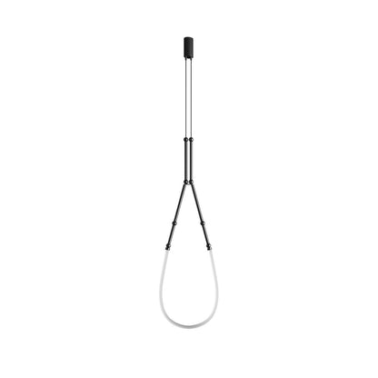 Leda Chandelier Model A Dia 17.3″ x H 66.9″ / Dia 44cm x H 170cm / Black / Warm Light Chandelier