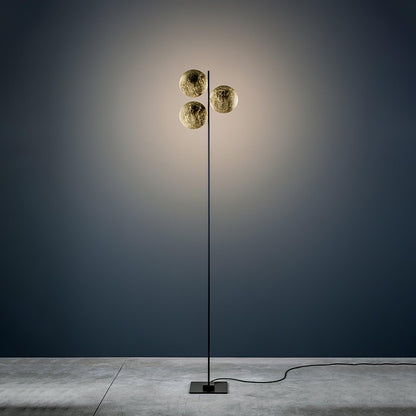 Giorgio Floor Light 3 heads L 11.8″ x H 68.9″ / L 30cm x H 175cm / Gold & Black / US plug Floor lamp