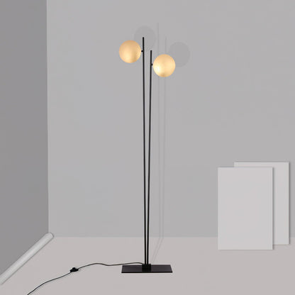 Giorgio Floor Light 2 heads L 11.8″ x H 68.9″ / L 30cm x H 175cm / Gold & Black / US plug Floor lamp