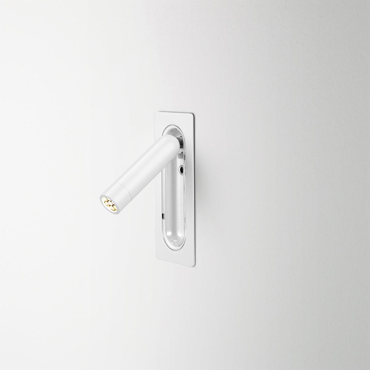 OmniLux Reading Lamp ? 2.8″ x H 6.7″ / Dia 7cm x H 17cm / Matt White / Warm White Wall lamp