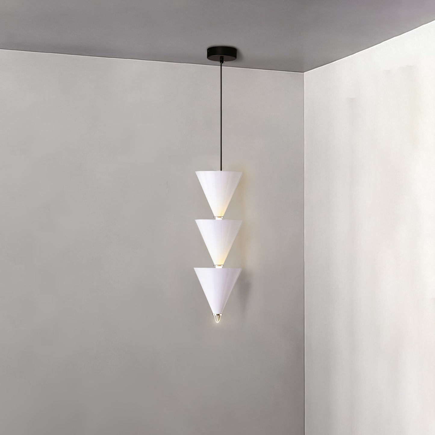 Legato Pendant Light 3 heads ? 6.7″ x H 15.7″ / Dia 17cm x H 40cm / White / Warm Light Pendant light