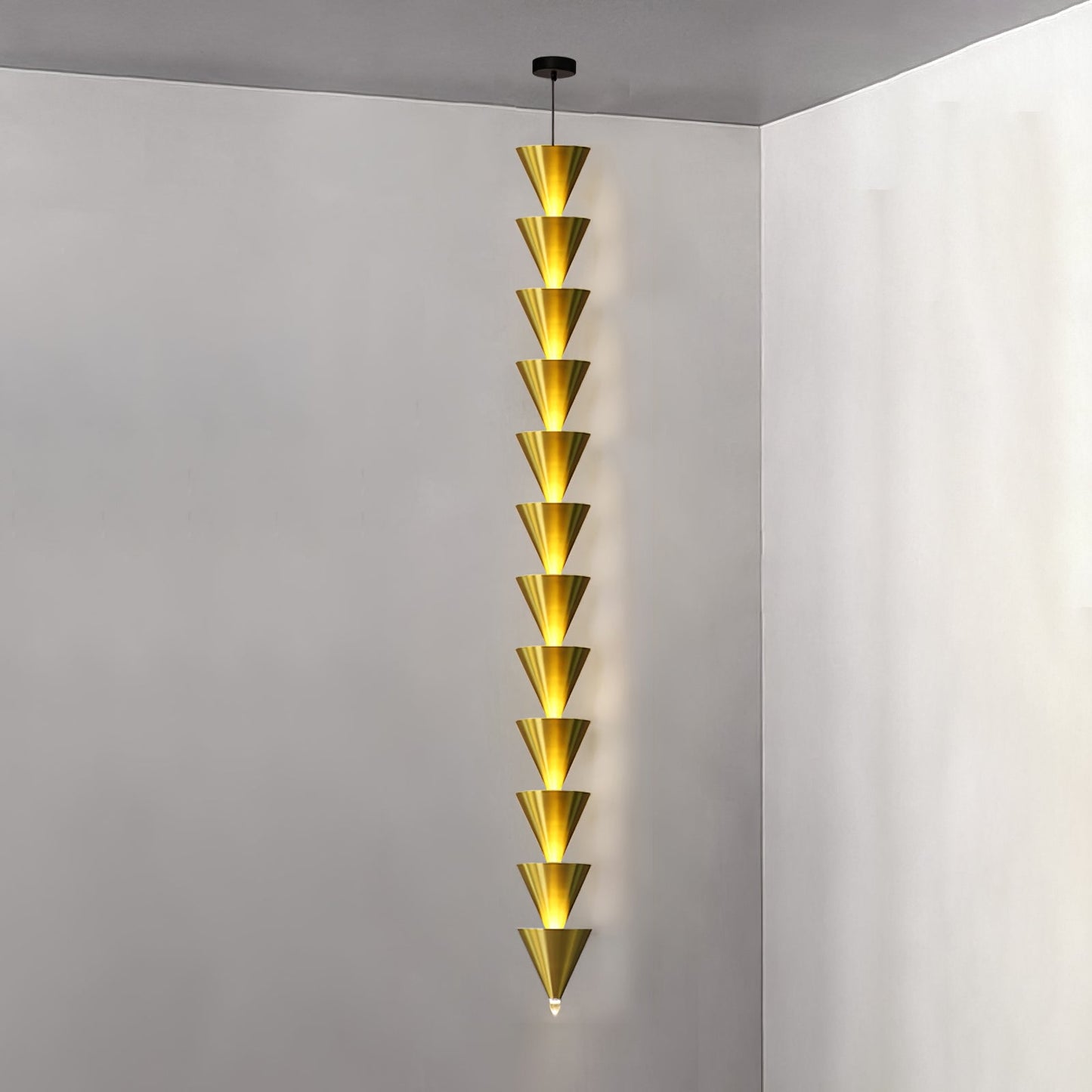Legato Pendant Light 12 heads ? 6.7″ x H 63″ / Dia 17cm x H 160cm / Gold / Warm Light Pendant light