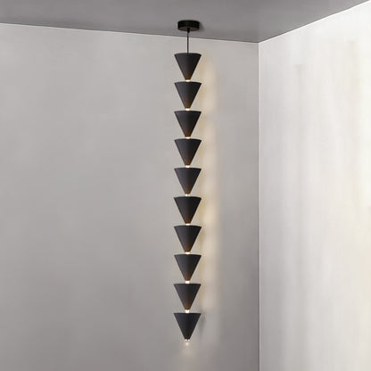 Legato Pendant Light 10 heads ? 6.7″ x H 51.2″ / Dia 17cm x H 130cm / Black / Warm Light Pendant light