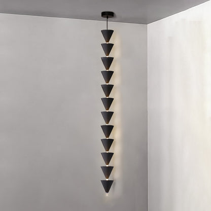 Legato Pendant Light 12 heads ? 6.7″ x H 63″ / Dia 17cm x H 160cm / Black / Warm Light Pendant light