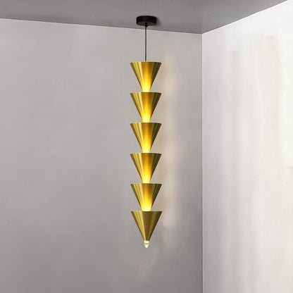 Legato Pendant Light 6 heads ? 6.7″ x H 35.4″ / Dia 17cm x H 90cm / Gold / Warm Light Pendant light