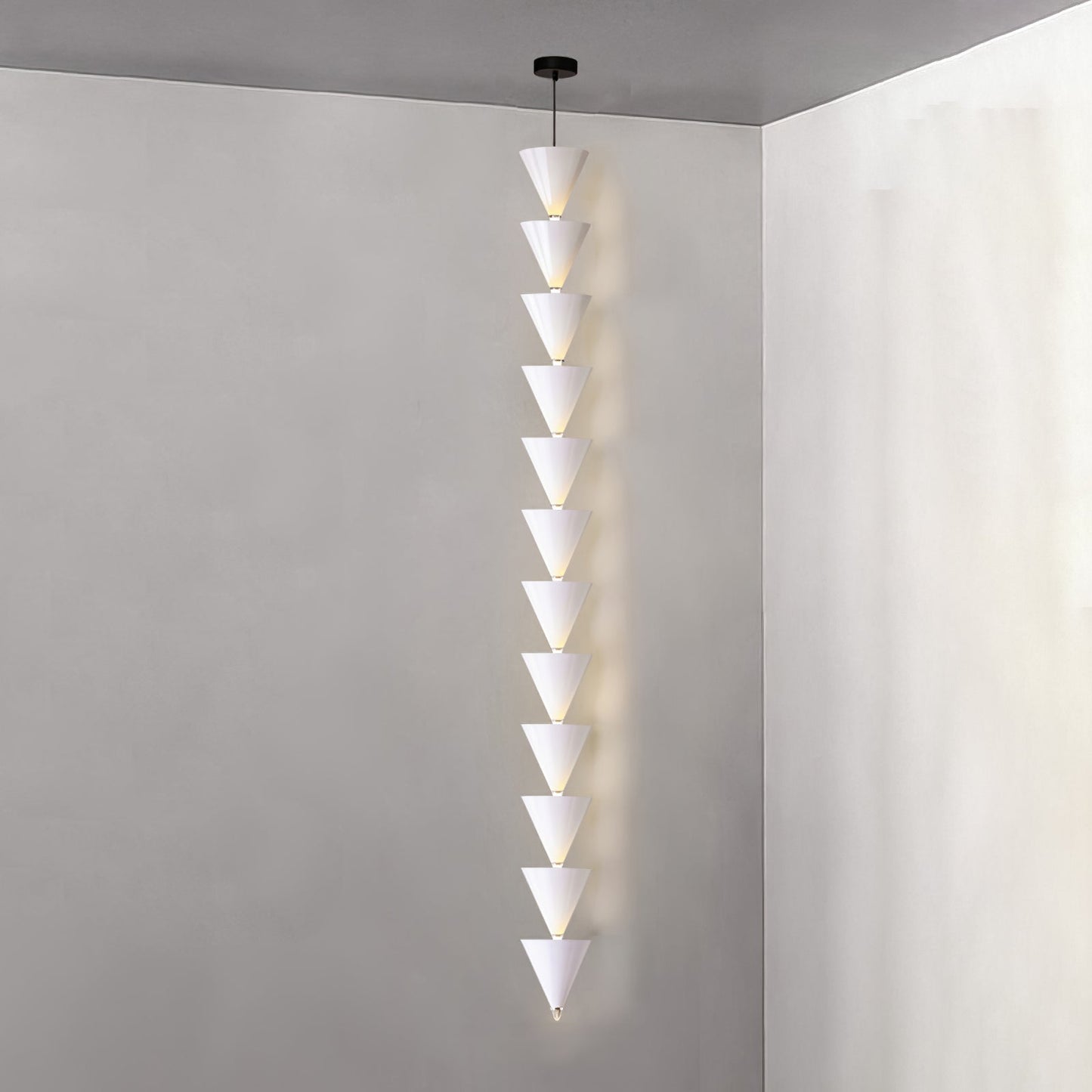 Legato Pendant Light 12 heads ? 6.7″ x H 63″ / Dia 17cm x H 160cm / White / Warm Light Pendant light