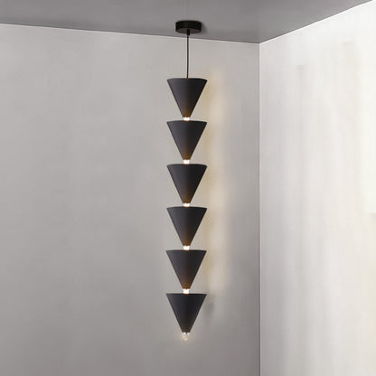 Legato Pendant Light 6 heads ? 6.7″ x H 35.4″ / Dia 17cm x H 90cm / Black / Warm Light Pendant light