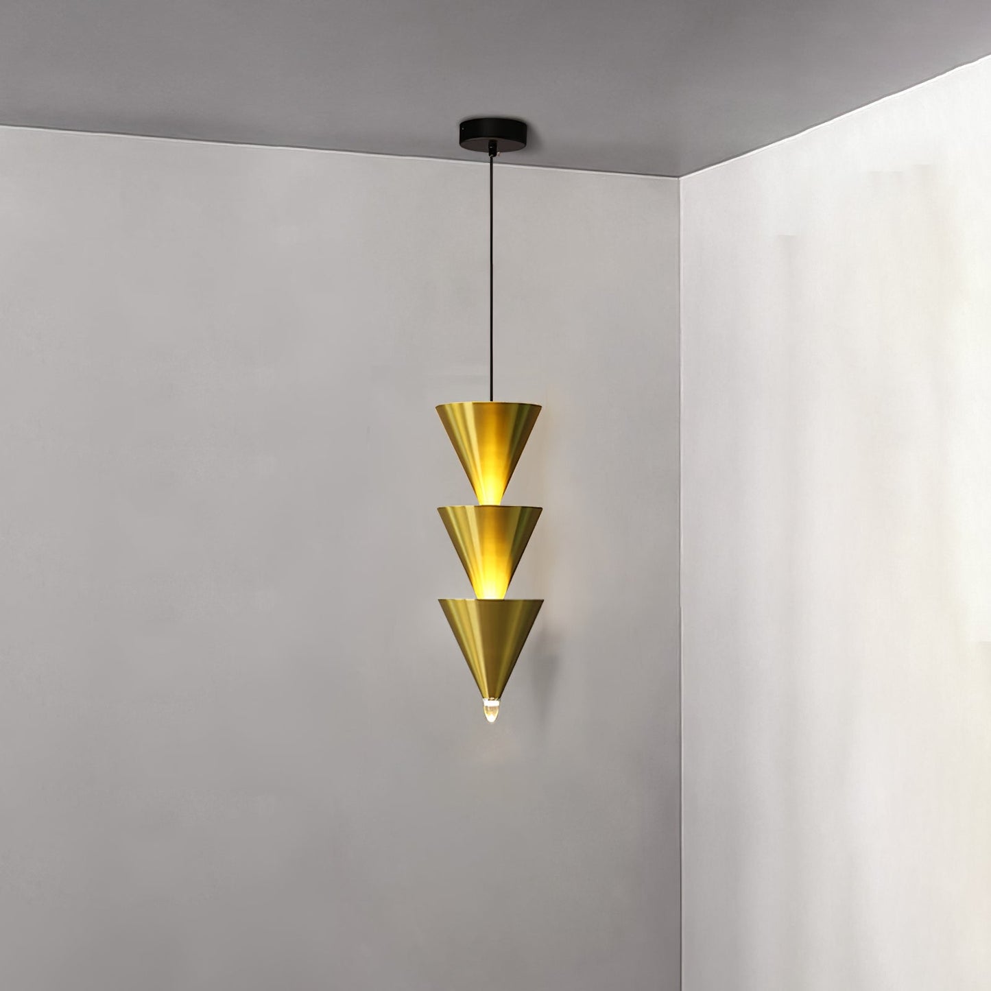 Legato Pendant Light 3 heads ? 6.7″ x H 15.7″ / Dia 17cm x H 40cm / Gold / Warm Light Pendant light