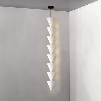 Legato Pendant Light 8 heads ? 6.7″ x H 43.3″ / Dia 17cm x H 110cm / White / Warm Light Pendant light