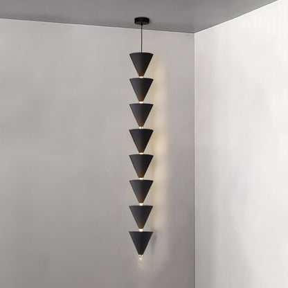 Legato Pendant Light 8 heads ? 6.7″ x H 43.3″ / Dia 17cm x H 110cm / Black / Warm Light Pendant light