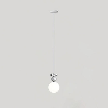 Laila Mini Pendant Light Model B: Dia 4.7″ x H 8.7″ / Dia 12cm x H 22cm / Chrome Pendant light