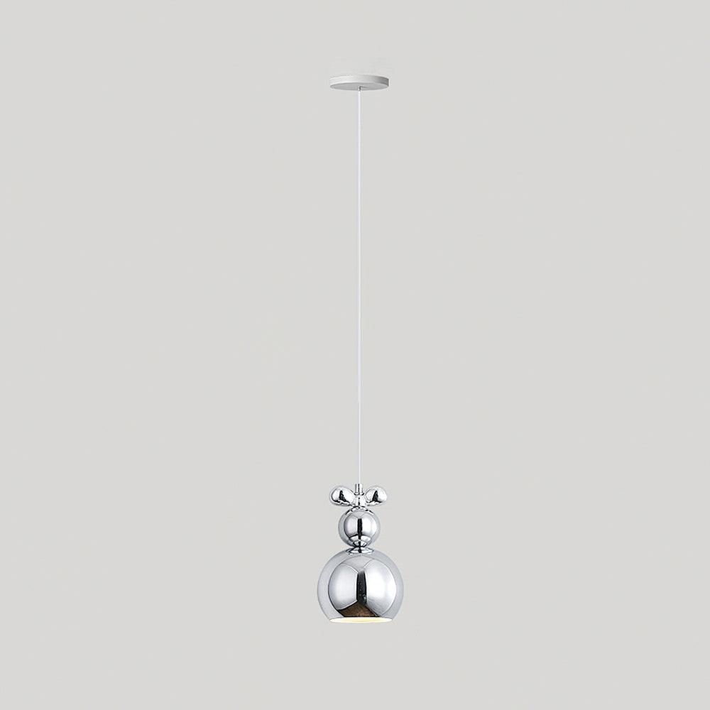 Laila Mini Pendant Light Model A: Dia 4.7″ x H 8.7″ / Dia 12cm x H 22cm / Chrome Pendant light
