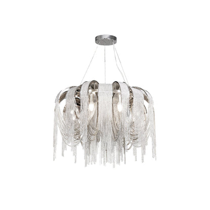 Length Chains Chandelier Round Dia 39.4″ x H 26.5″ / Dia 100cm x H 65cm / Chrome Chandelier