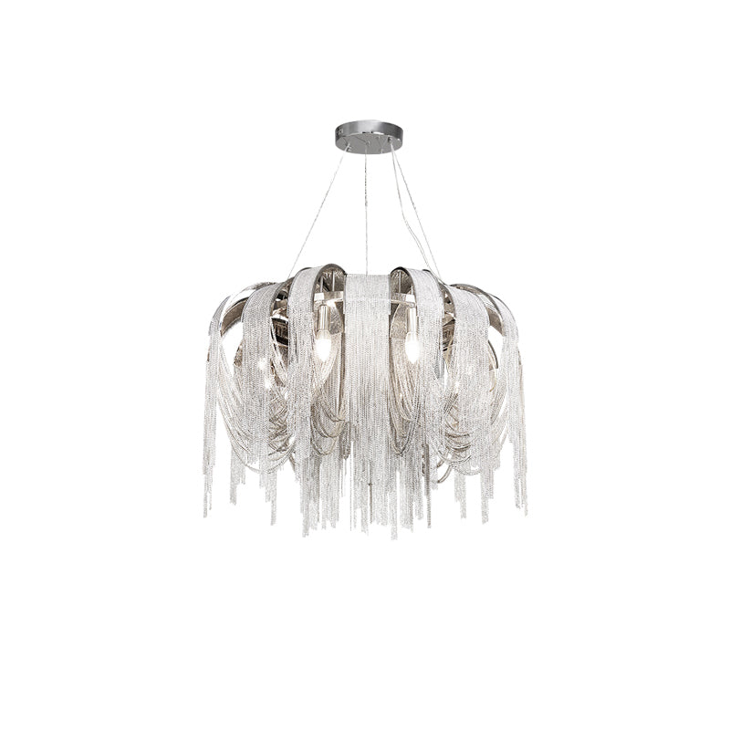 Length Chains Chandelier Round Dia 31.5″ x H 23.6″ / Dia 80cm x H 60cm / Chrome Chandelier