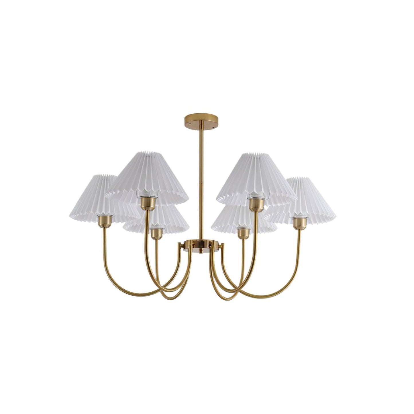 Lenore Pleated Chandelier 6 heads ? 36.2″ x H 23.6″ / Dia 92cm x H 60cm / Gold Chandelier