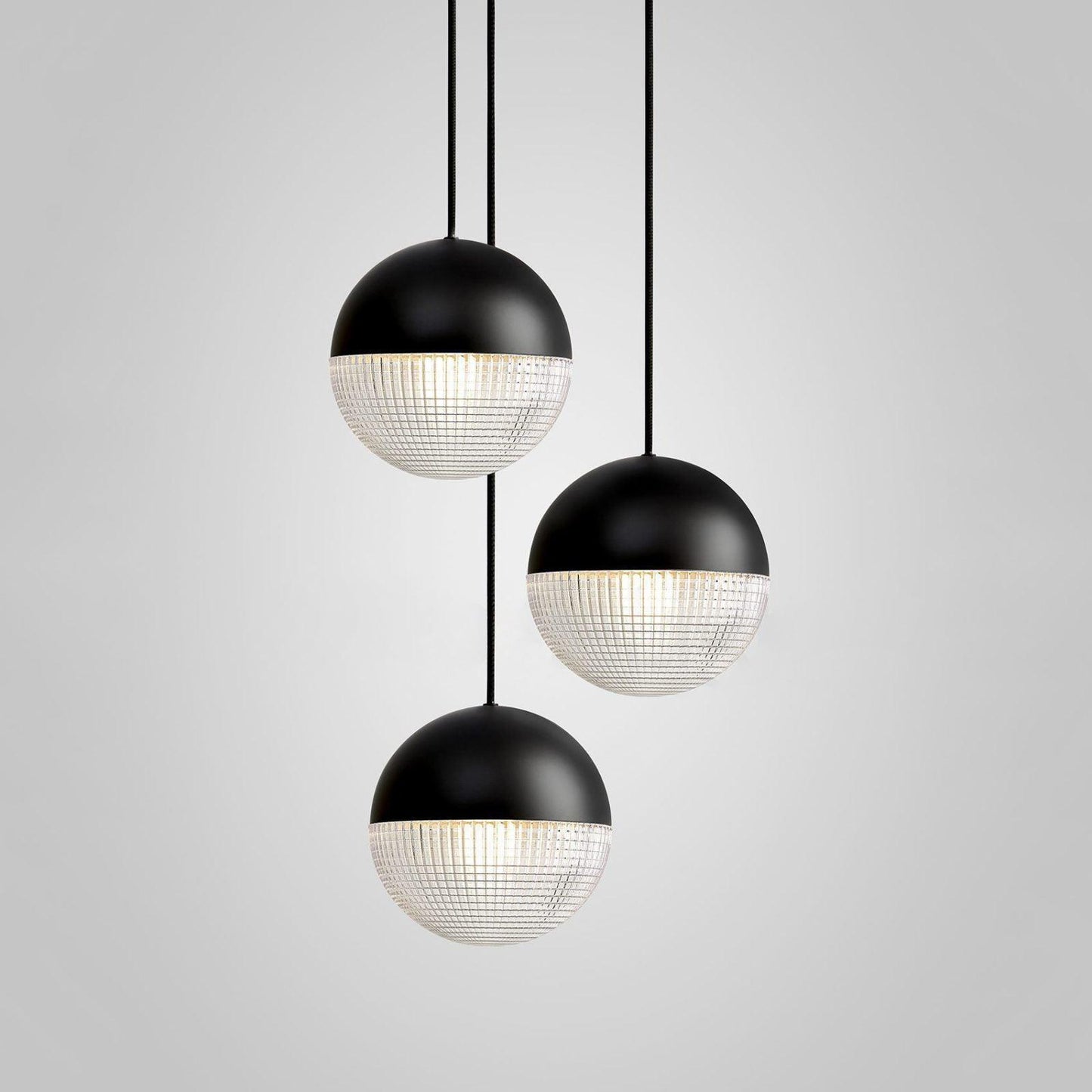 Lens Flair Pendant Lamp 3heads Dia 13.8″ x H 59″ / Dia 35cm x H 150cm / Black Pendant light