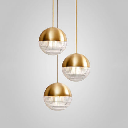 Lens Flair Pendant Lamp 3heads Dia 13.8″ x H 59″ / Dia 35cm x H 150cm / Gold Pendant light
