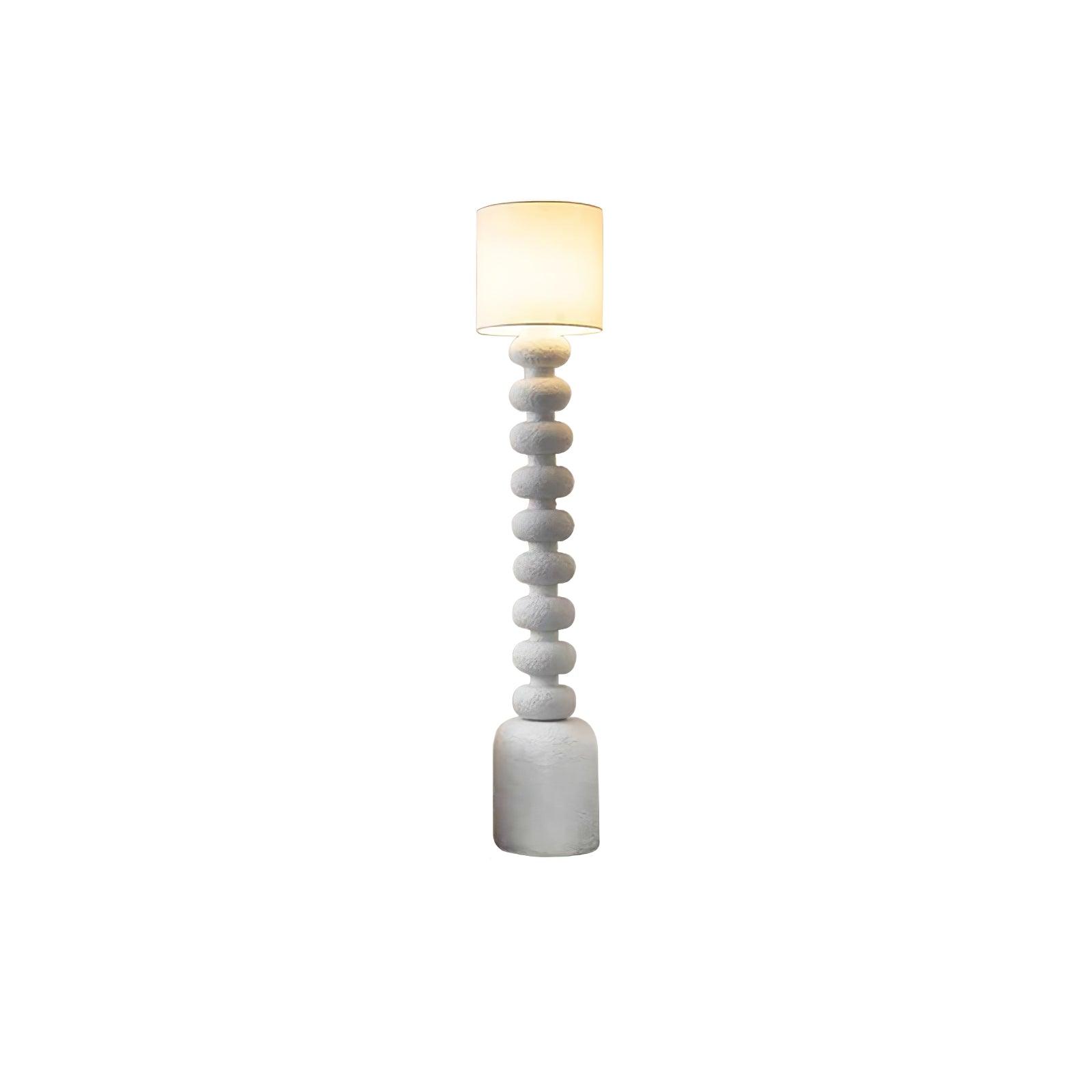 Leona Floor Lamp Rough: Dia 11.8″ x H 70″ / Dia 30cm x H 178cm / White / US Plug Floor lamp