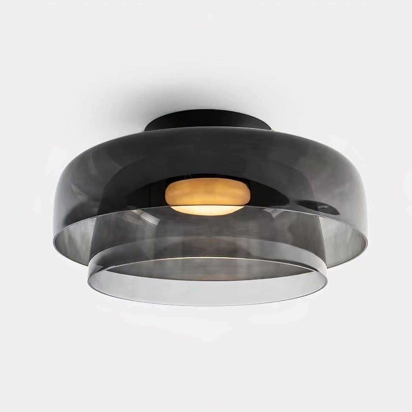 Levels Ceiling Light Double layer ? 16.5″ x H 7.1″ / ? 42cm x H 18cm / Smoke grey / Warm Light Ceiling lamp
